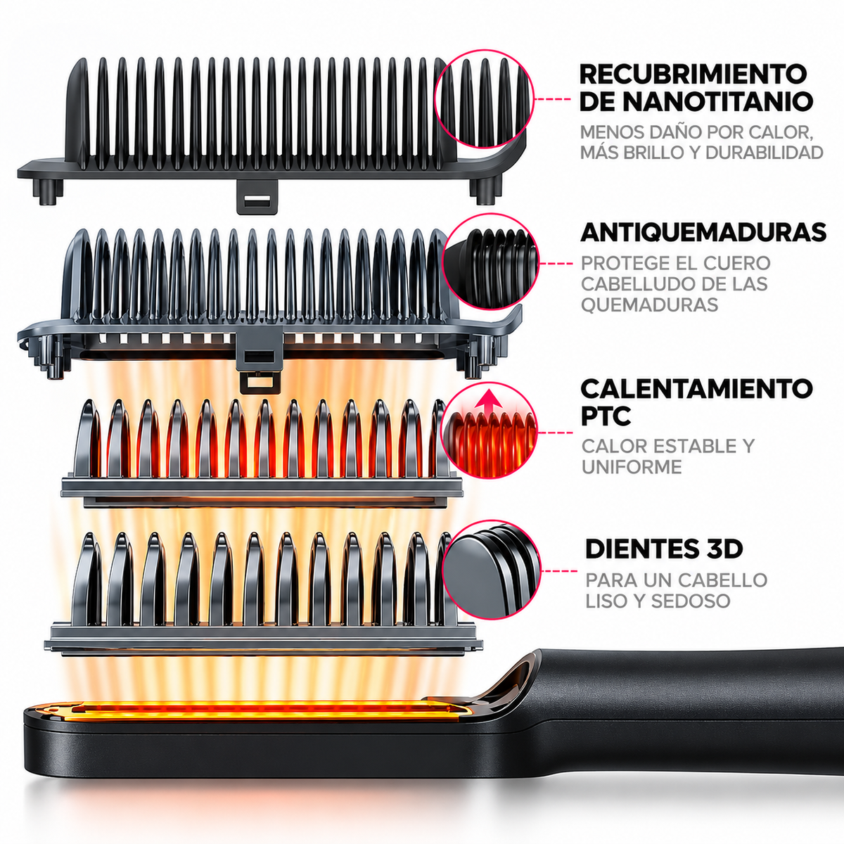 LUMA · Cepillo alisador térmico