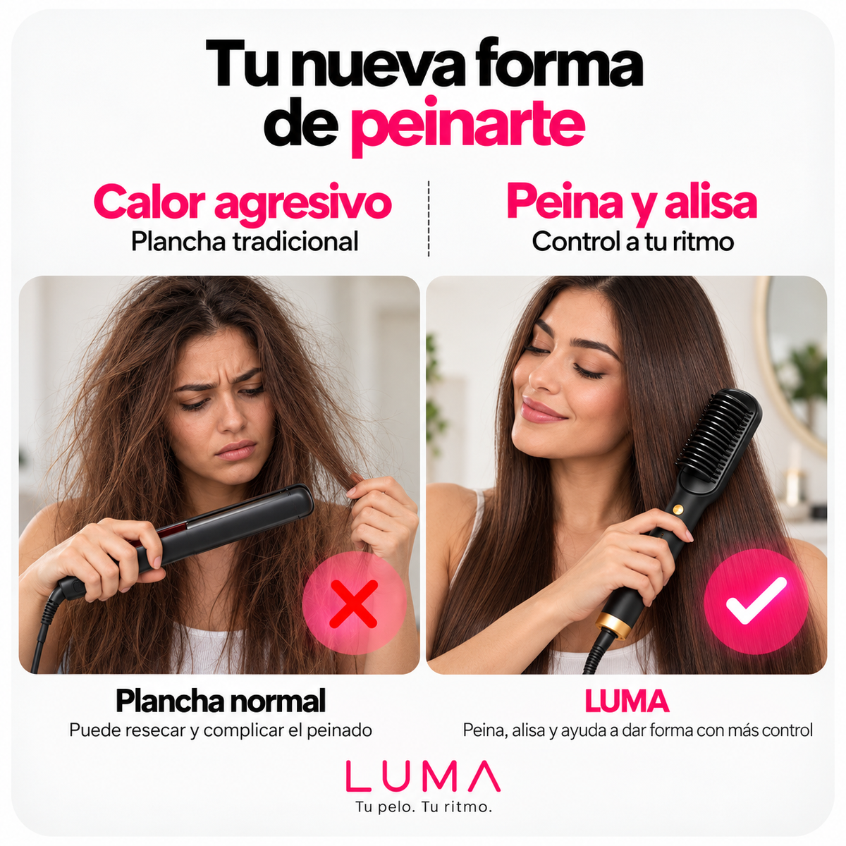 LUMA · Cepillo alisador térmico